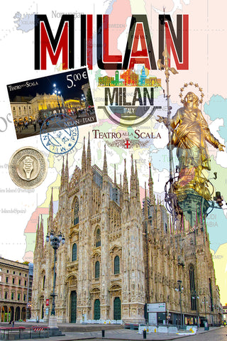 Milan Retro Poster