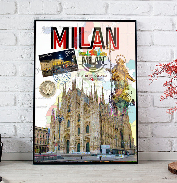 Milan Retro Poster