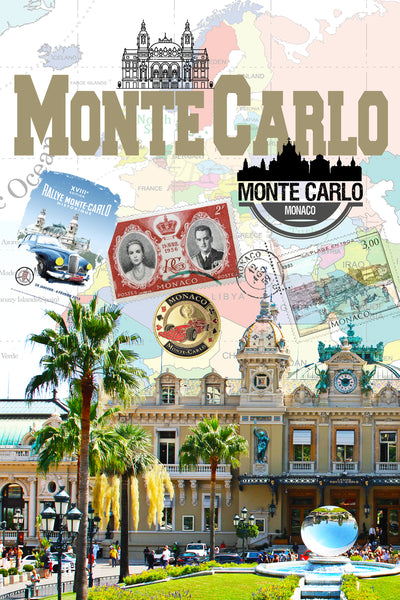 Monte Carlo Retro Poster