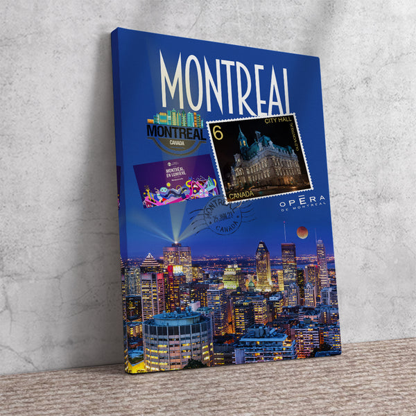 Canvas Montreal Retro Poster