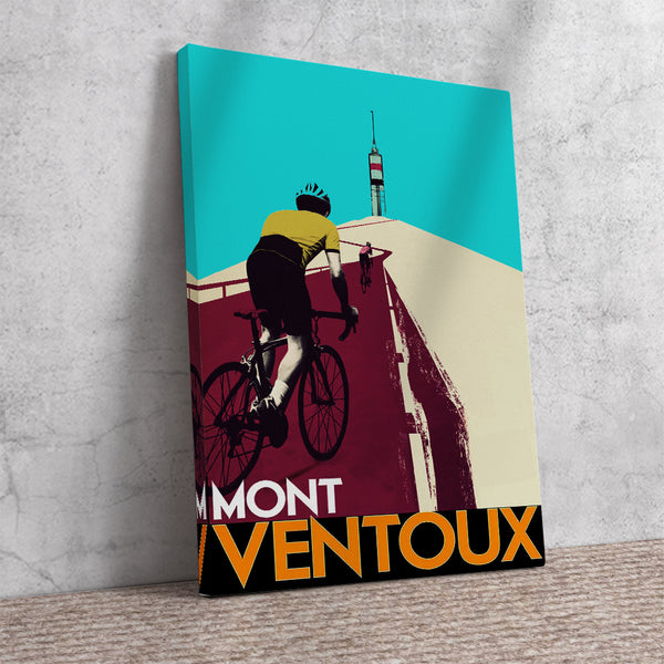 Mont Ventoux Bicycle Route Vintage Travel Poster Canvas