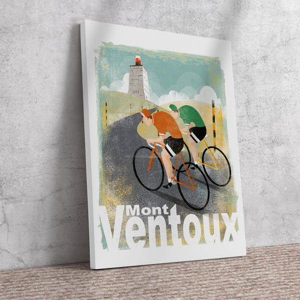 Mont Ventoux Bicycle Route Vintage Travel Poster 3 Canvas