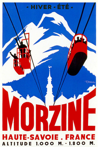 Retro Morzine Haute-Savoie France Ski Poster