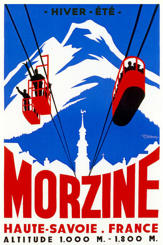 Retro Morzine Haute-Savoie France Ski Poster