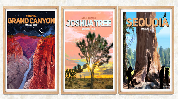 Grand Canyon, Joshua Tree and Sequoia Posters