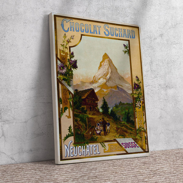 Chocolate Suchard-Neuchatel Vintage Advertising Poster of Chocolate; by Tauzin 1895 Canvas