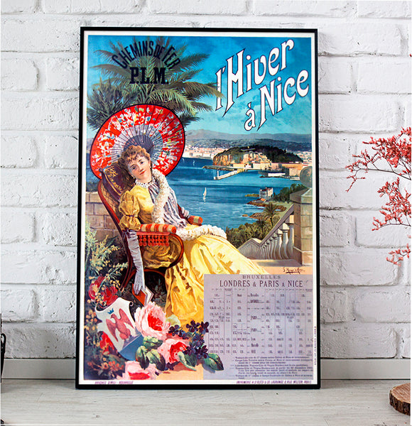 L'Hiver à Nice, France (1892) - Hugo d'Alesi Poster