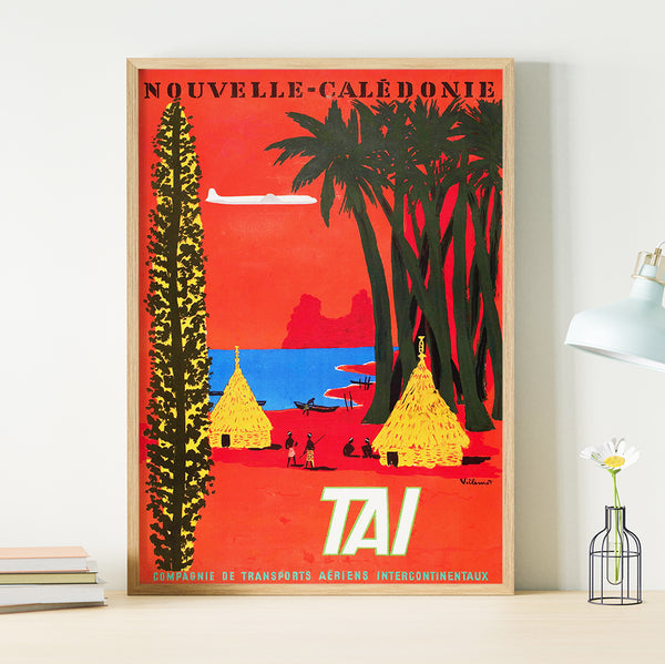 Nouvelle Caledonie (New Caledonia) by TAI Vintage Travel Poster