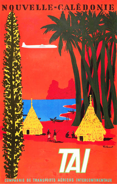 Nouvelle Caledonie (New Caledonia) by TAI Vintage Travel Poster