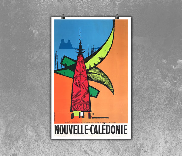 Nouvelle Caledonie (New Caledonia) Vintage Travel Poster