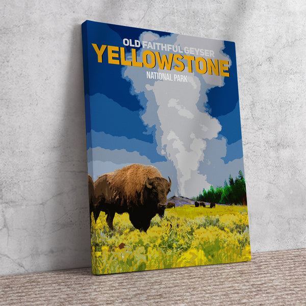 Yellowstone National Park Old Faithful Gayser National Park Poster