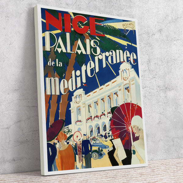 Palais de la Mediterranee, Nice. France Vintage Advertising Poster by Maurice Laure