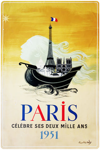 Paris Celebrates Its Two Thousand Years Poster vy Chapelain Midy 1951