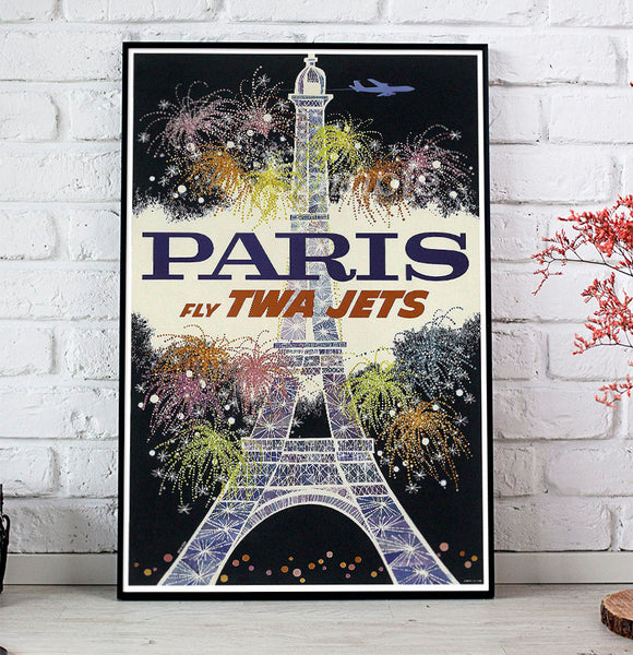 Paris - World of TWA-TWA Airlines Poster by David Klein  