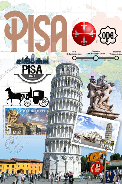 Pisa Retro Poster