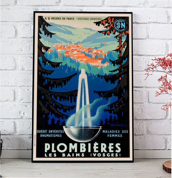 Plombieres Les Bains-Vosges- French Vintage Poster by Sénéchal