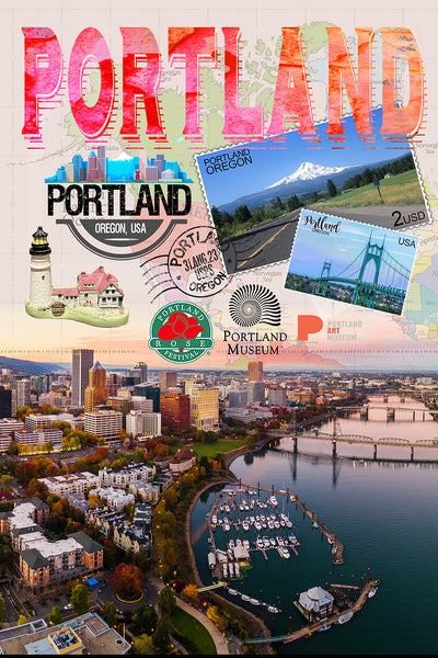 Portland Retro Poster