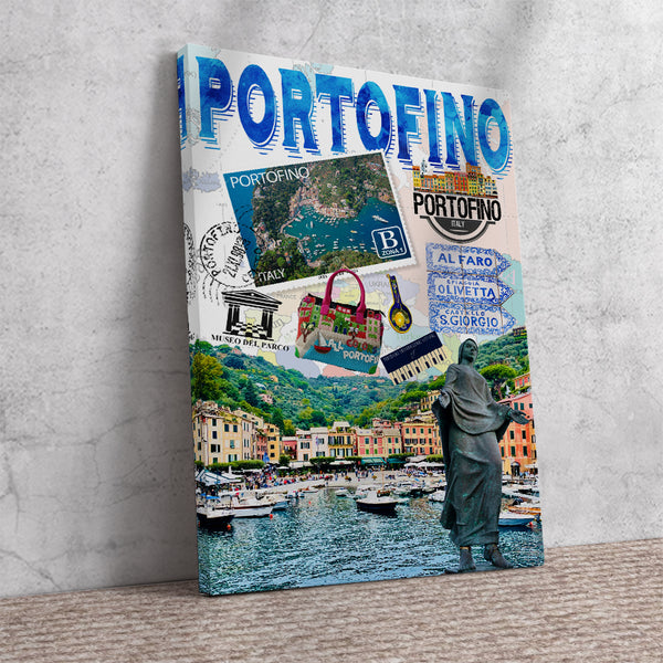 Portofino retro poster