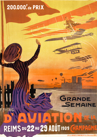 D'Aviation de la Champagne  1909 Poster