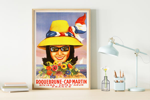 Roquebrune-Cap Martin Riviera -Cıte d'Azur France Poster  by Guy Cambier