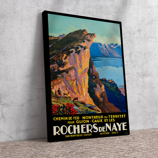 Rocher de Naye Swiss Vintage Poster by Muller 1927