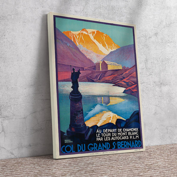 Col Du Grand St-Bernard, Vintage Poster from 1927 by Broders