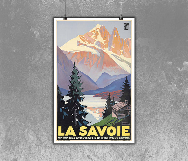 La Savoie PLM Railroad Vintage Poster by Roger Broders