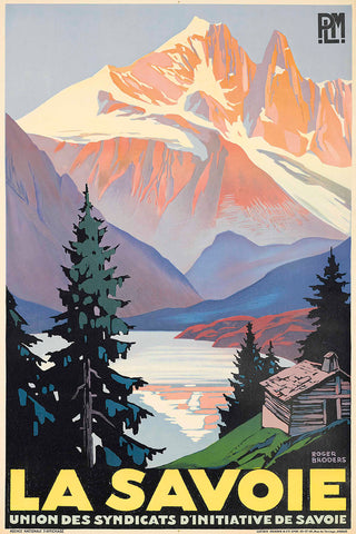 La Savoie PLM Railroad Vintage Poster by Roger Broders