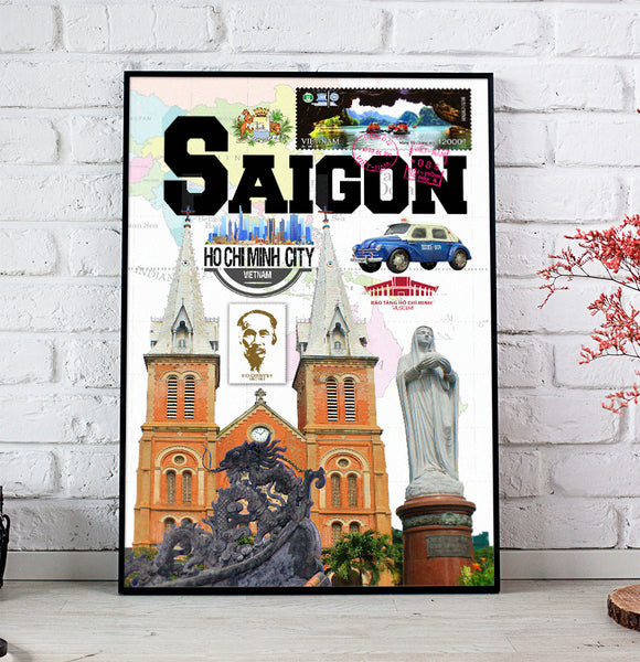 Saigon Retro Poster