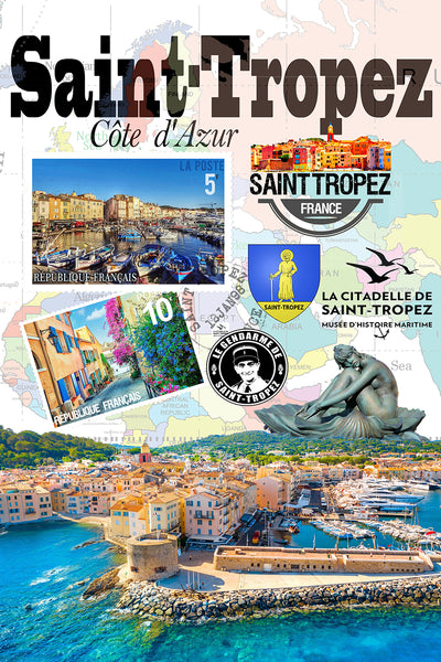 Staint Tropez Retro Poster