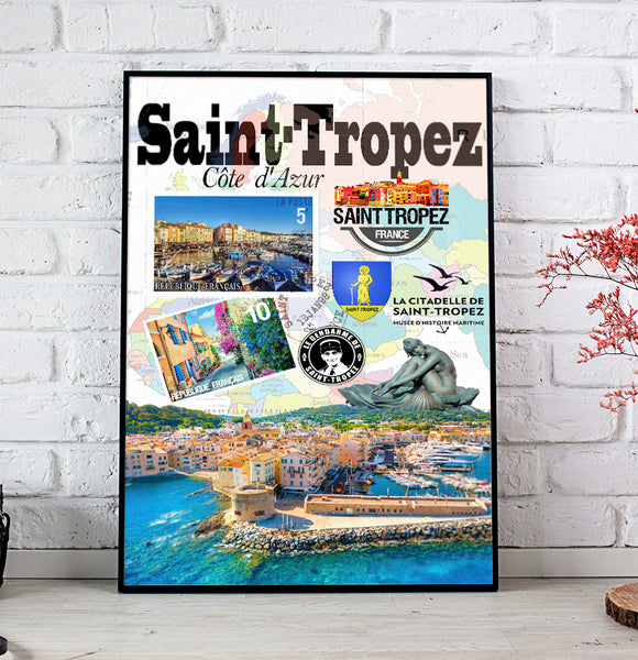 Staint Tropez Retro Poster