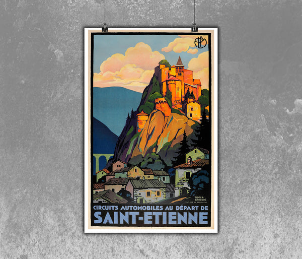 Saint Etienne PLM Railways Poster