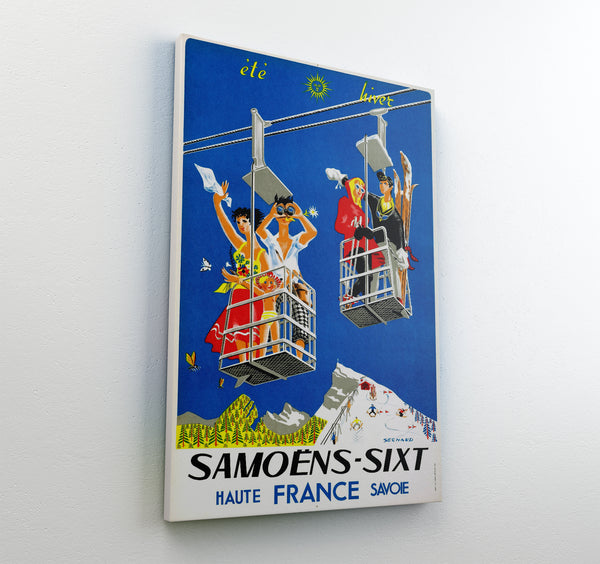 Samoens-Sixt: Haute Savoie Summer and Winter Canvas Poster