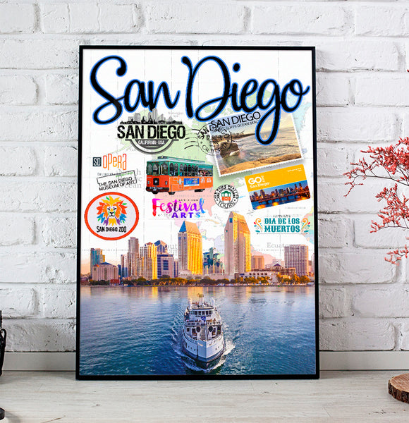 San Diego Retro Poster