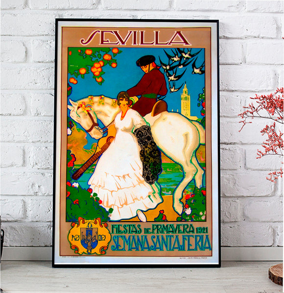 1921 Sevilla Fiestas de Primavera poster by Morell