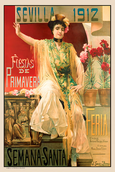 Poster Fiestas de Primavera 1912 by José García Ramos