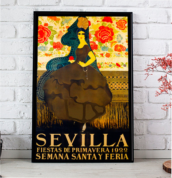 Sevilla Festival Poster-Semana Santa Y Feria de Abril 1922 Salvador Bartolozzi