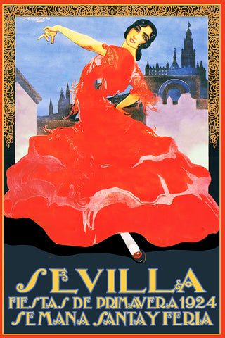 Sevilla Fiestas de Primavera  Poster 1924