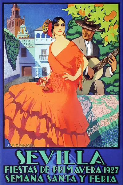 Sevilla  Festival Poster-Semana Santa Y Feria de Abril 1927