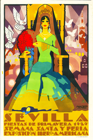 Sevilla Fiestas de Primavera 1929 Poster