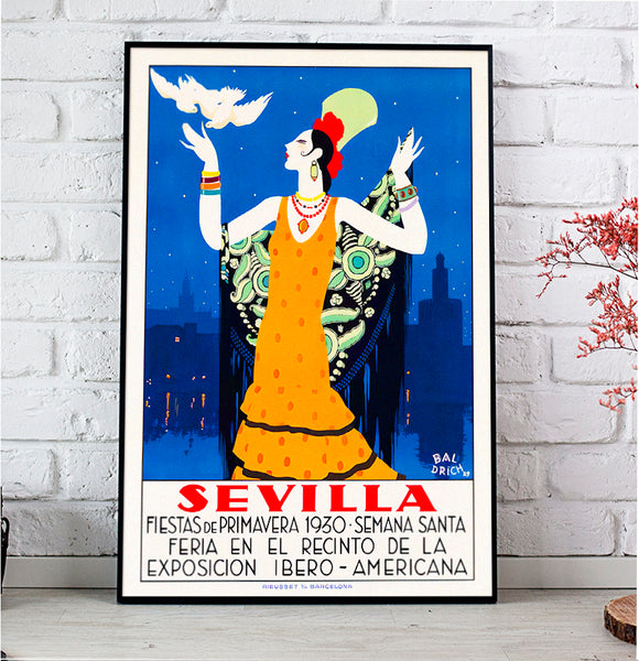 Sevilla Festival Poster Feria de Abril 1930<br>by Baldrich 1929