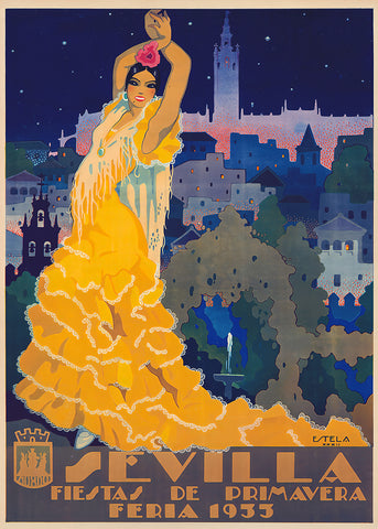 Sevilla Festival Poster-Semana Santa Y Feria de Abril 1933 by  Enrique Estela-Anton