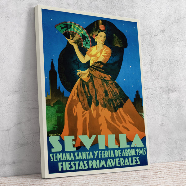 Sevilla Festival Poster Feria de Abril 1943 by Monsalve