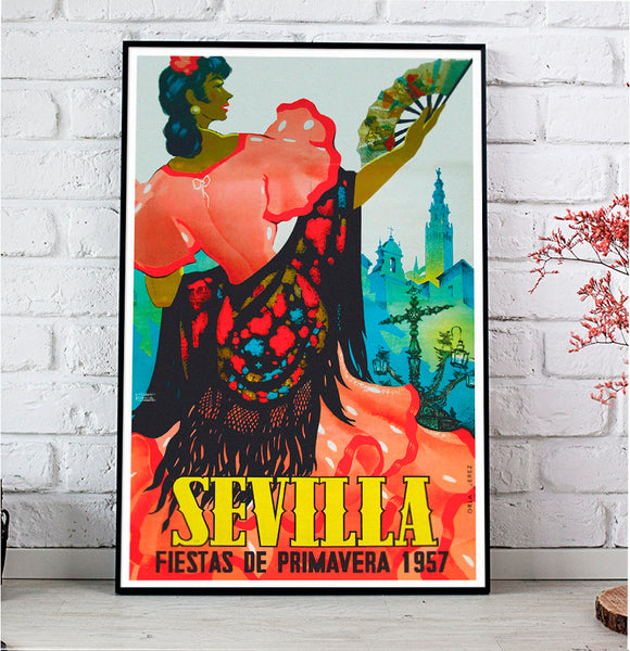 Sevilla Festival Poster-Semana Santa Y Feria de Abril 1944 by Corrida Guillarmo Bonilla