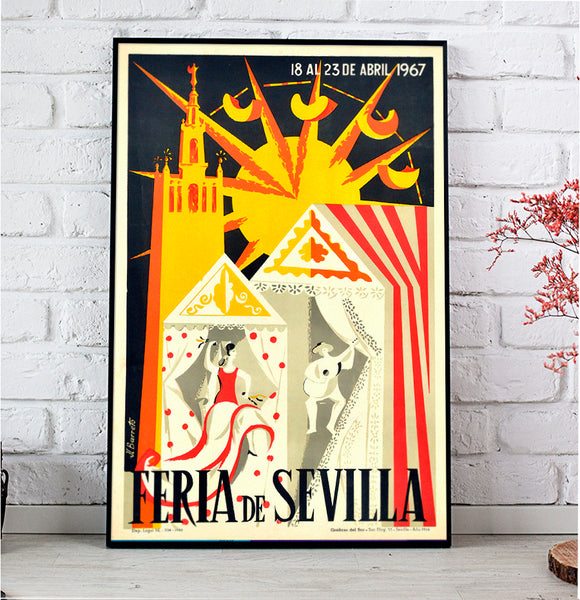 Sevilla Festival Poster-Semana Santa Y Feria de Abril 1967 by JL Baretto