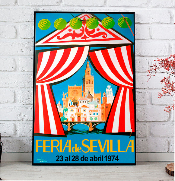 Sevilla Festival Poster-Semana Santa 1974 Vintage Travel Poster by José Álvarez Gámez