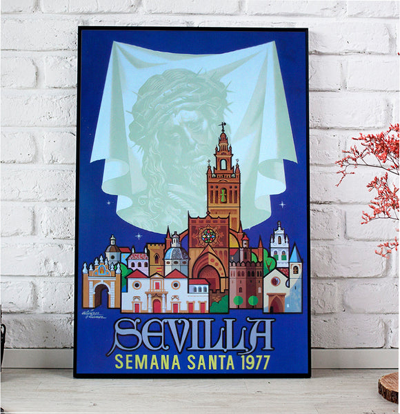 Sevilla Festival Poster-Semana Santa 1977 Vintage Travel Poster