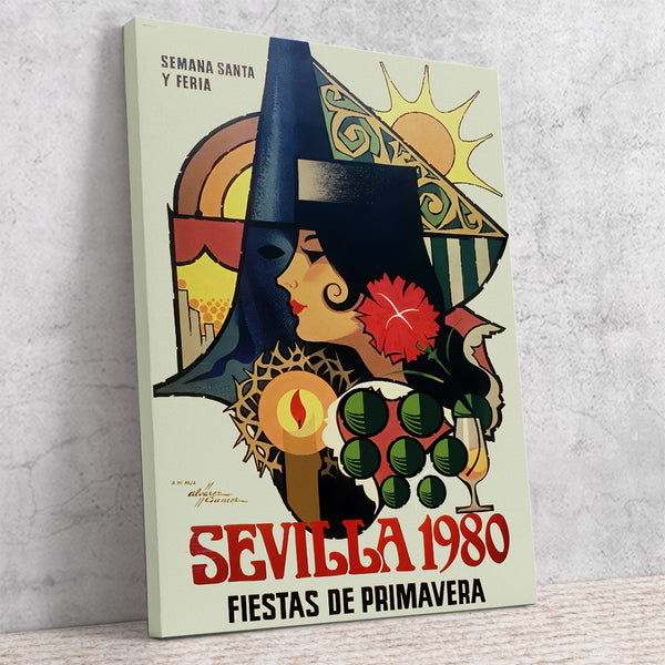 Sevilla 1980  Fiestas de Primavera Vintage poster by Alvarez Gomez