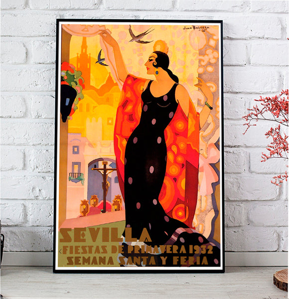 Sevilla Festival Poster Feria de Abril 1932 by Juan Balcera