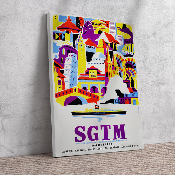 SGTM MarseilleiTransporting Poster of SGTM (Societe Generale de Transports Maritimes